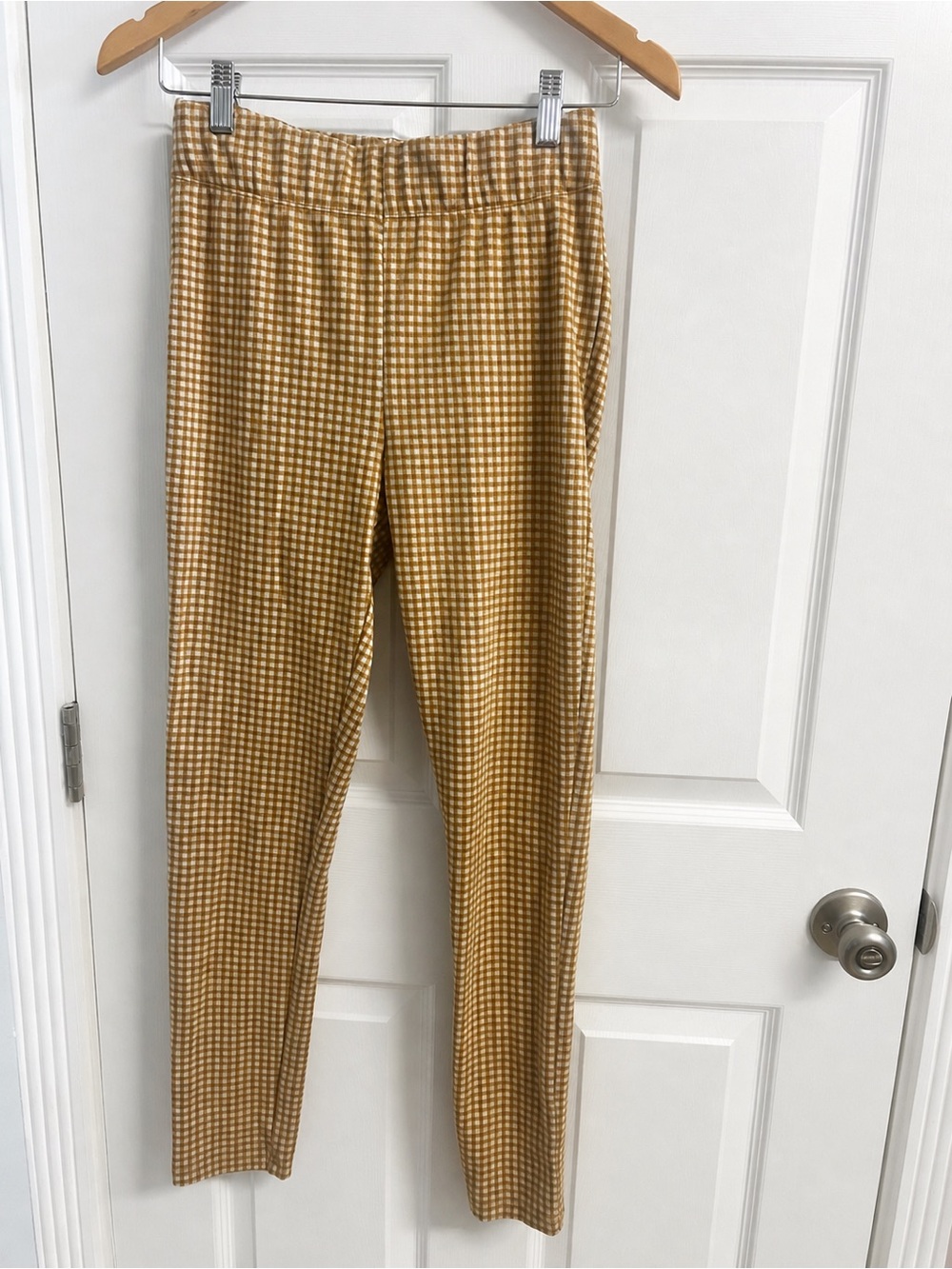 Forever 21 Mustard and White Gingham Pants